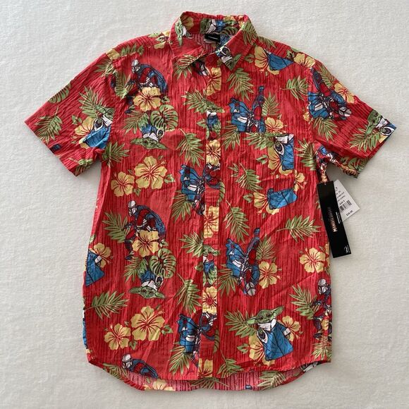 NEW Star Wars Mandalorian Hawaiian‎ Shirt The Child Baby Yoda Size Small S - Picture 2 of 12